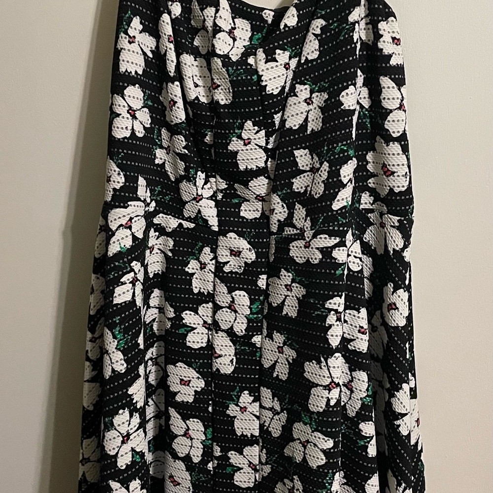 Floral Black and White Dress-never worn